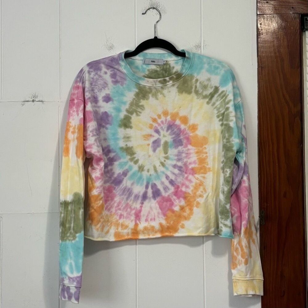 Adika Tie Dye Cropped Sweatshirt Size Small‎